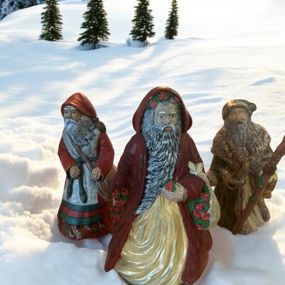 Old World Santa Claus - Lot of 6 - Early 90’s Ceramic - Great Condition - Picture 4 of 12